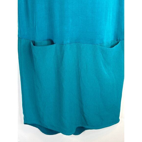 Anthropologie Dolan Left Coast Loren Mini Shift Dress Teal Pocket Casual Size XS - Picture 5 of 10